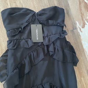 Sassy maxi dress, black strapless